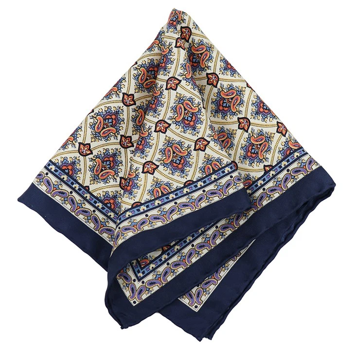 Purple Floral Pocket Square