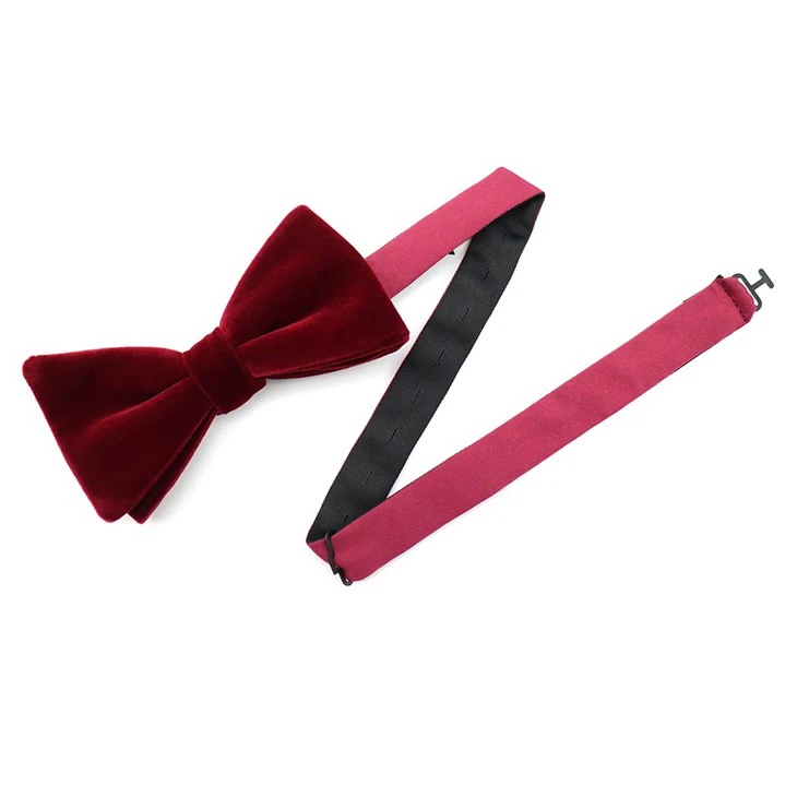Black Velour Bow Tie