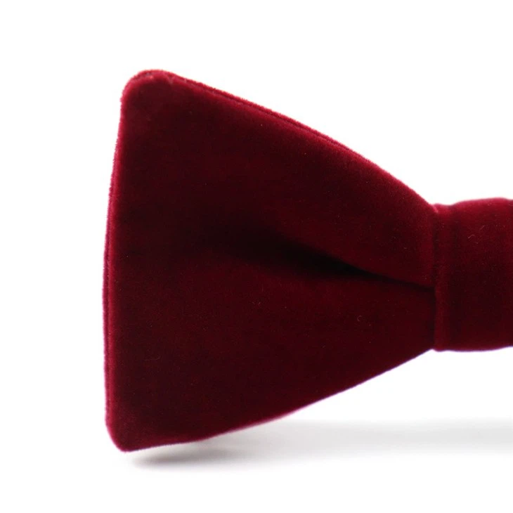 Mens Red Velvet Bow Tie